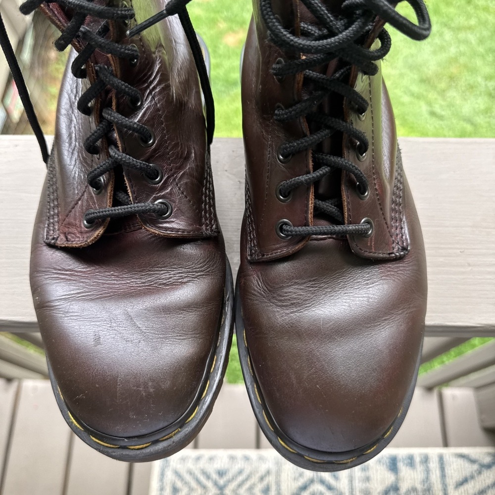 Dr. Martens Vintage Made in England Brown Leather Boots Men's US 9 UK 8 - Picture 2 of 15